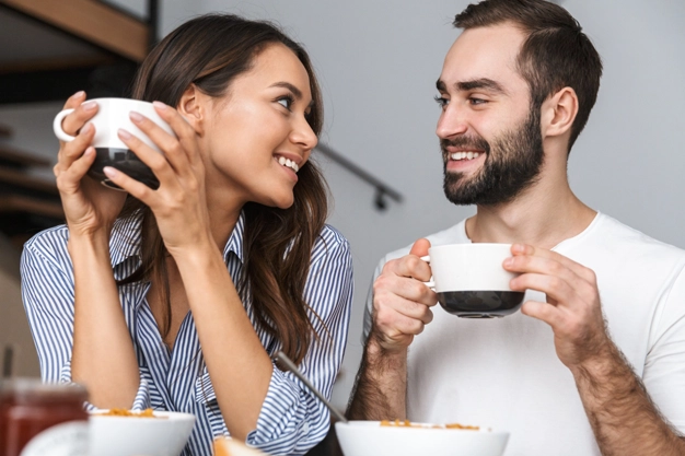 Couple Discussing About Mushroom Drops