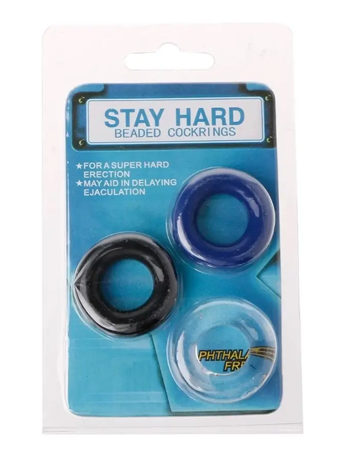 Buy Stay Hard Beaded Cock Ring 3 pack, Erectile Rings